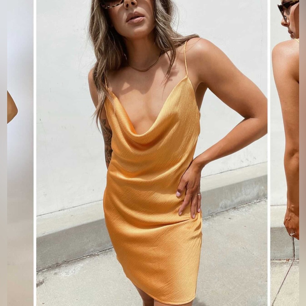 Orange Slip Dress Size: Small and Medium